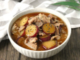 ボリュームたっぷり！「豚肉とサツマイモのみそ煮」