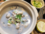 絶品！牡蠣の酒蒸し！〆はネギ味噌風味の牡蠣粥！濃厚牡蠣出汁！