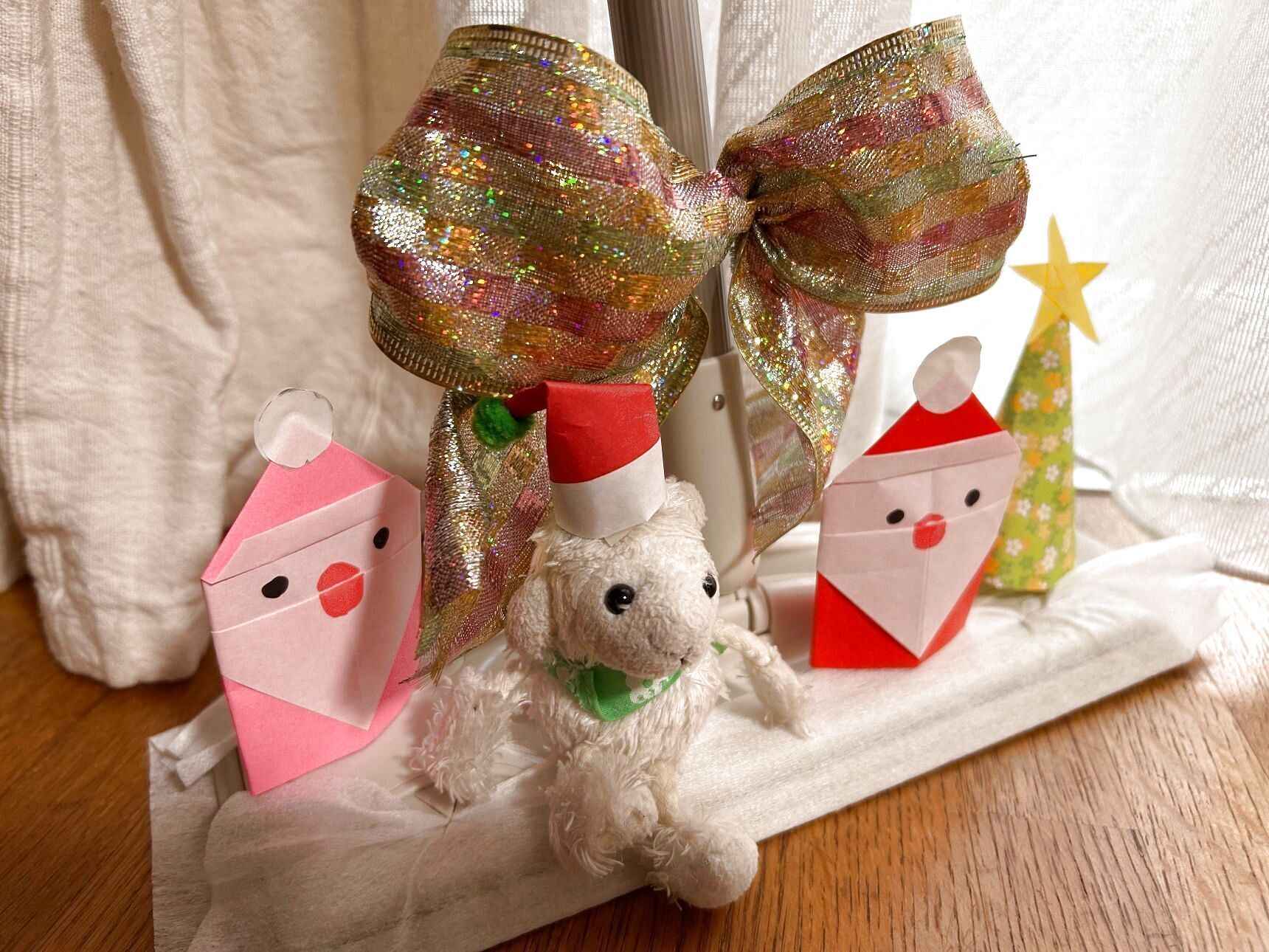 クリスマスデコdeクイックルワイパー！これでお掃除お手伝いしてもらいましょか〜