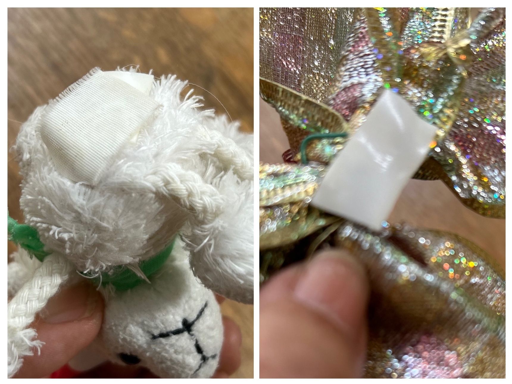 両面テープで貼り付ける