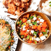 ごはんのおともにサイコー！！新鮮野菜でコロコロ納豆あえ　