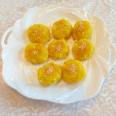 手作りおやつ「さつまいも餅」食物繊維もたっぷり