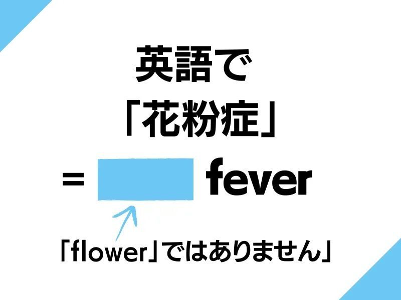 英語で「花粉症」はなんて言う？相手を気遣うフレーズも一緒にチェック！【英語クイズ】