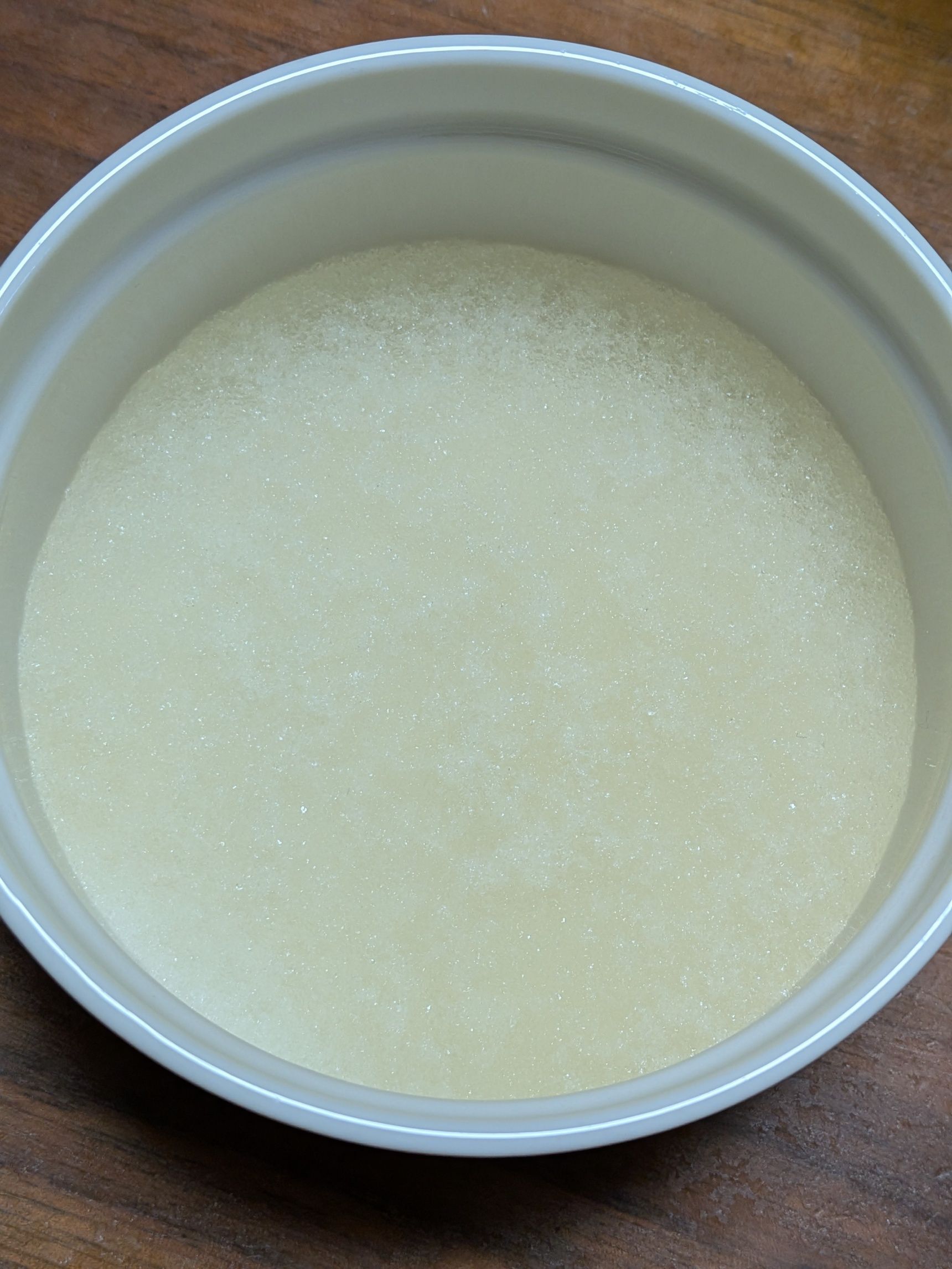 1.材料の◯を合わせてゼラチンをふやかしておく