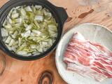 調味料2つだけ！鍋の素なし！豚肉と白菜と長ねぎの白だし鍋
