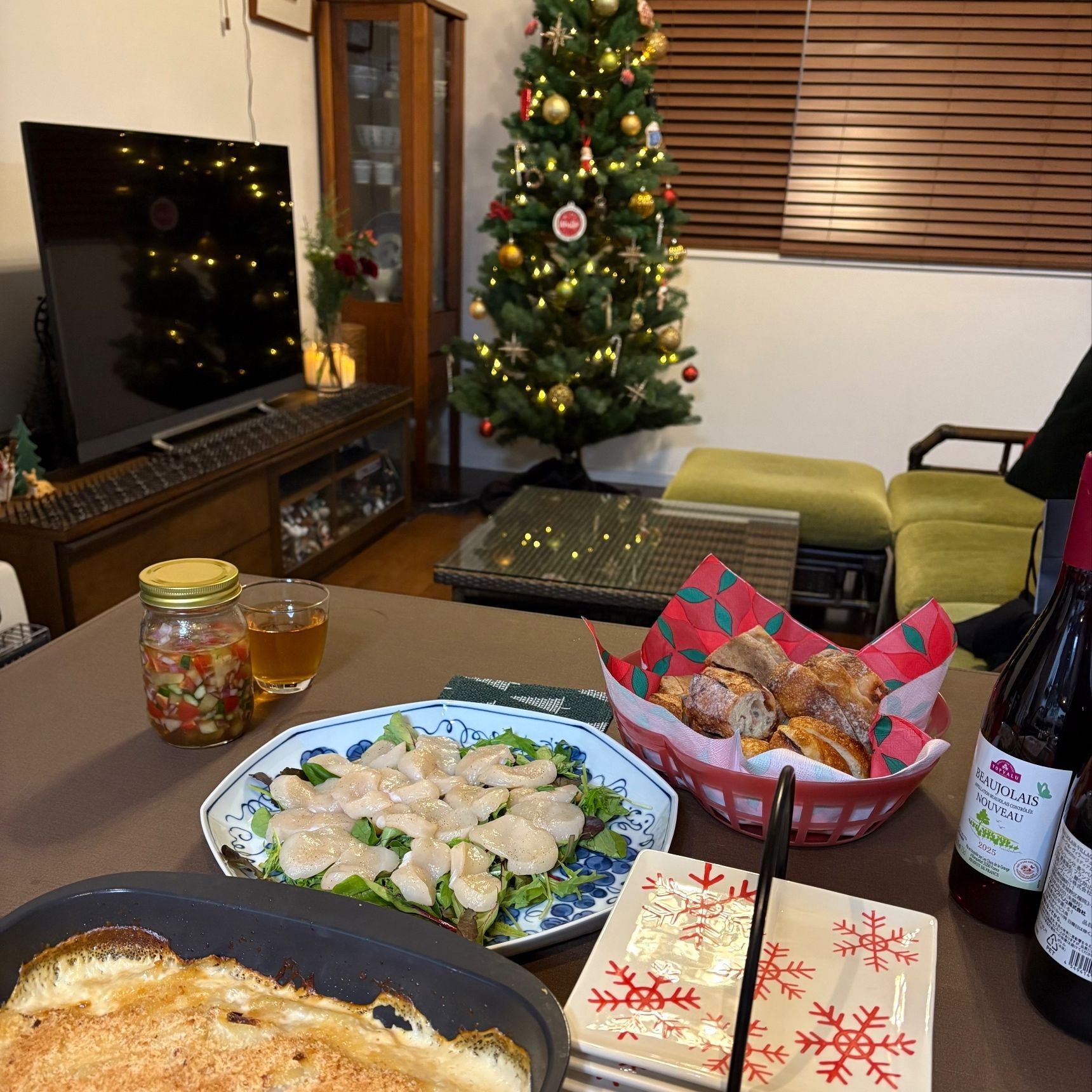 テーブルランナーとナプキン