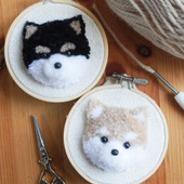 【動画】パンチニードルで作る柴犬の作り方