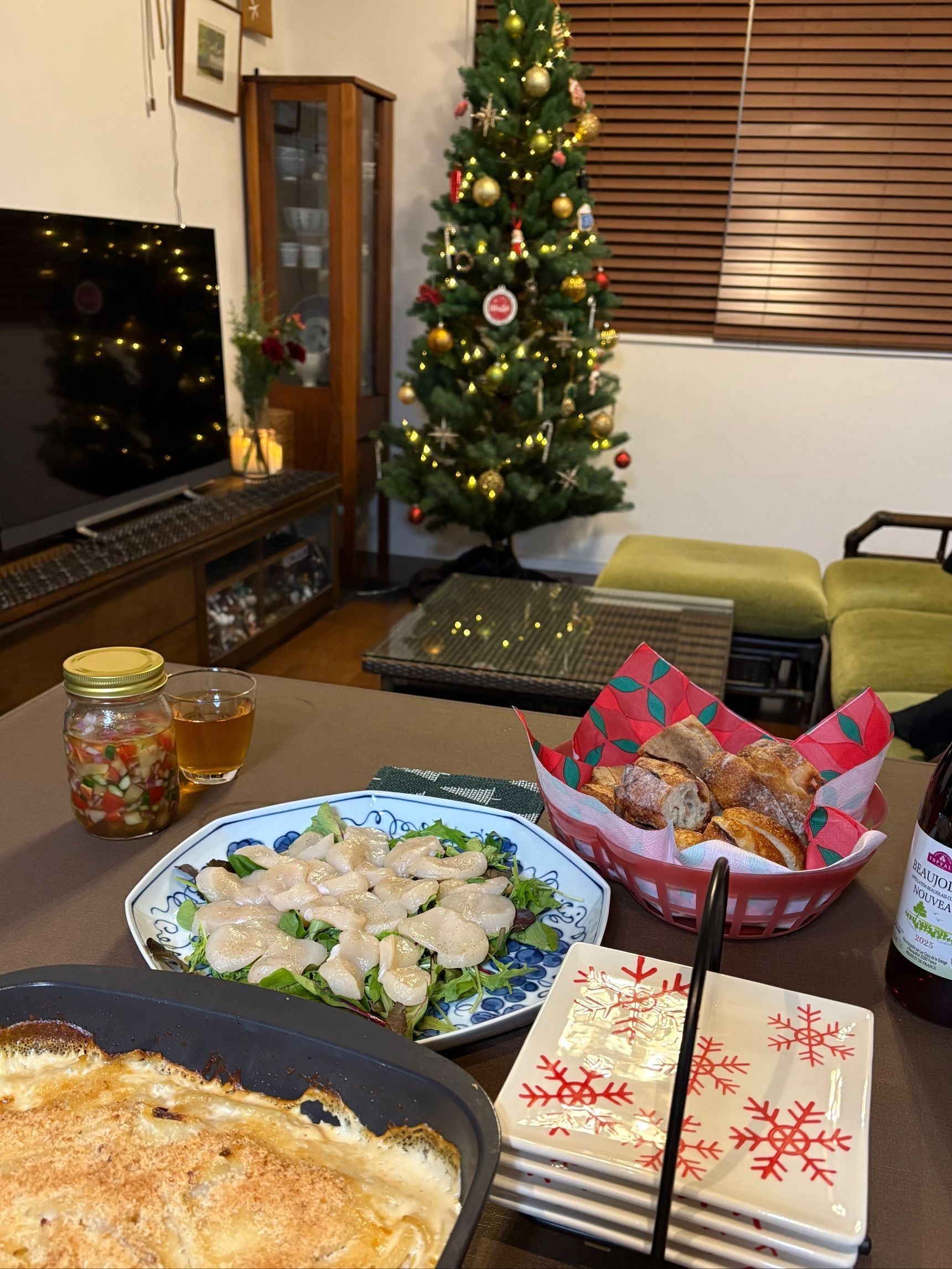 テキスタイルで簡単にクリスマス気分