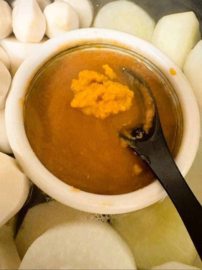 ふろふき大根と里芋に熱々の柚子みそ！