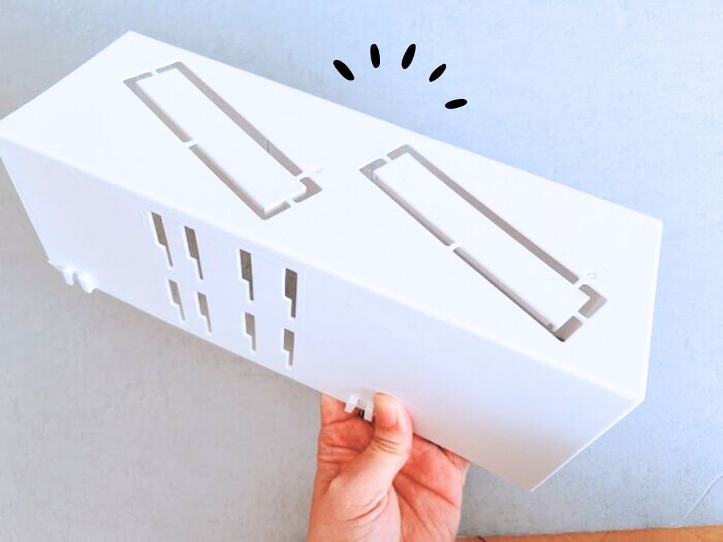 【ダイソー】不思議な穴だらけの箱、組み立ててみたら…？「パズルみたいで楽しい♪」「使い勝手めっちゃイイ」