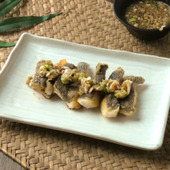 一度食べたらやみつきになる！「黒ムツのネギごまだれ」