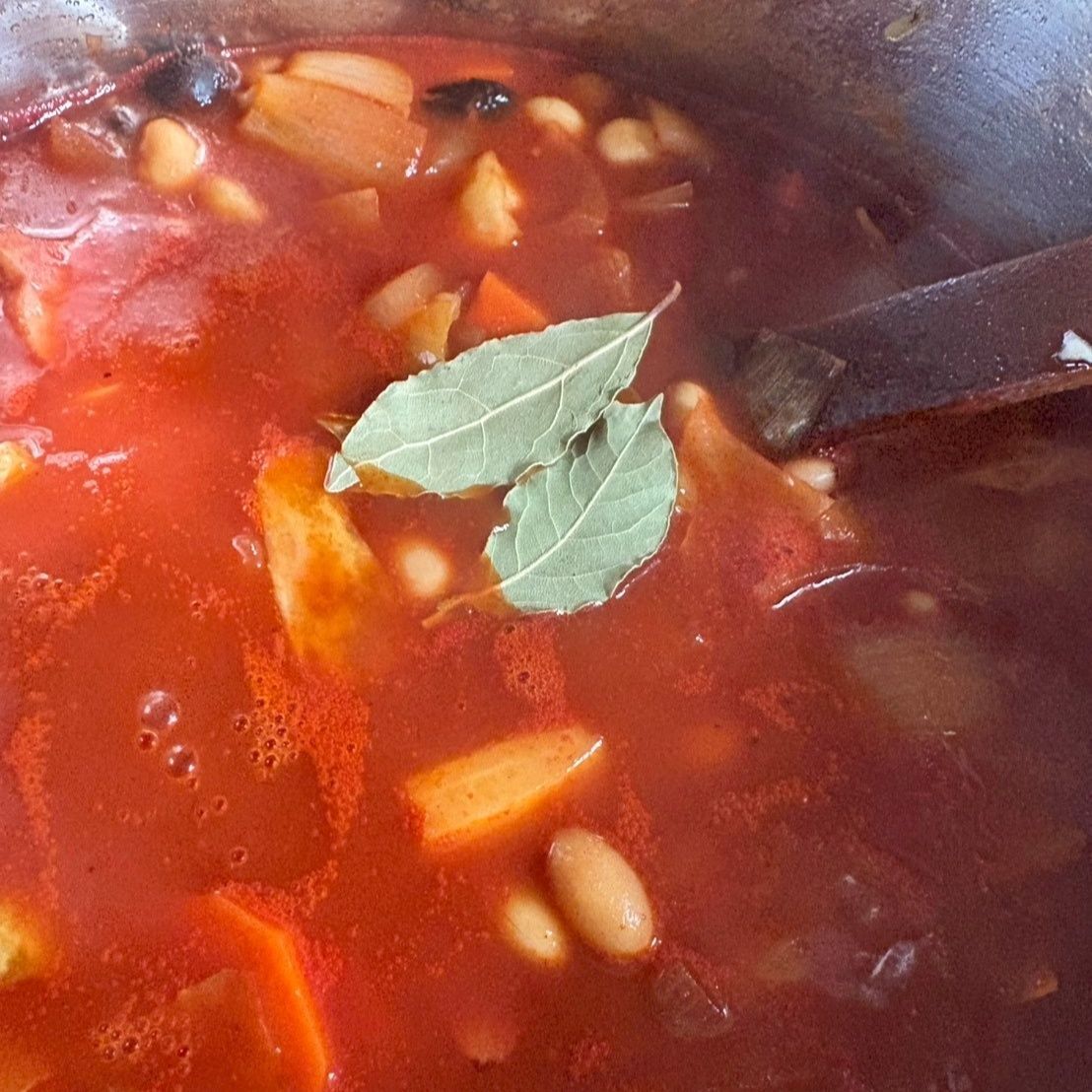 月桂樹の葉を2枚入れました。