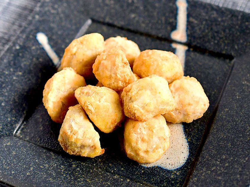 【里芋の唐揚げ】便利な野菜だし使用！