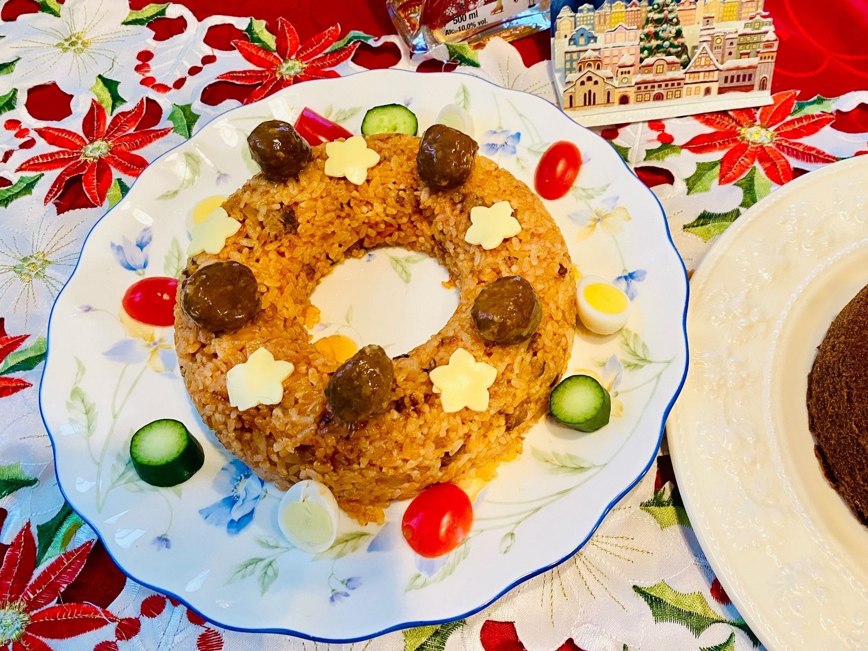 クリスマスリースチキンライス