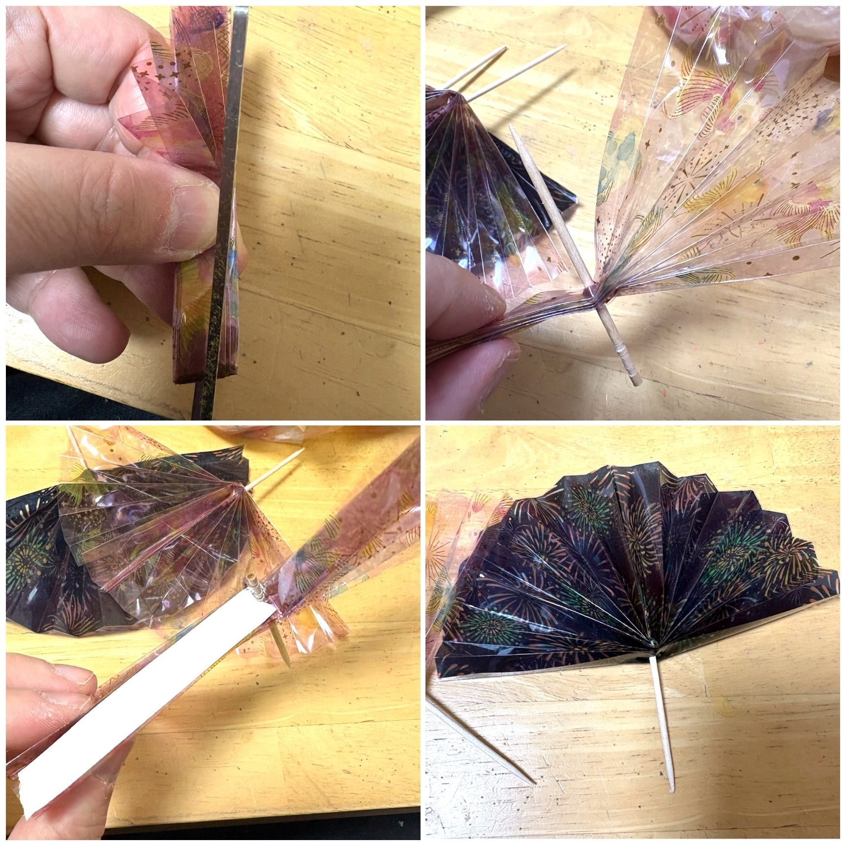 折り紙で扇を作ります