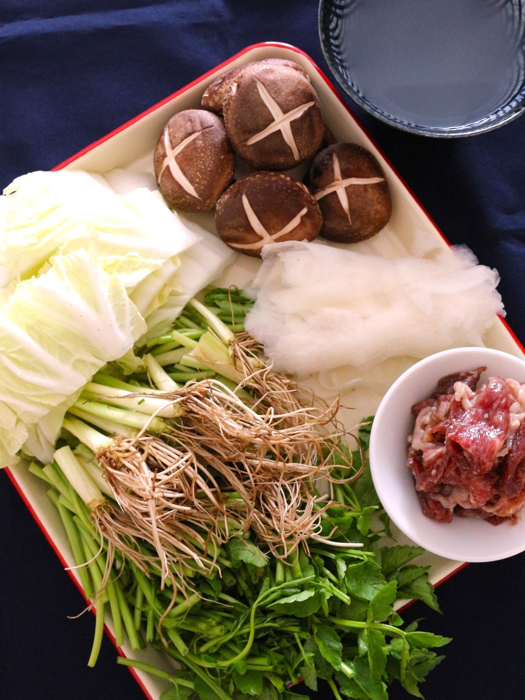 ヤンニョム：@醤油・ごま油・おろしニンニク・おろし生姜・砂糖各小さじ1