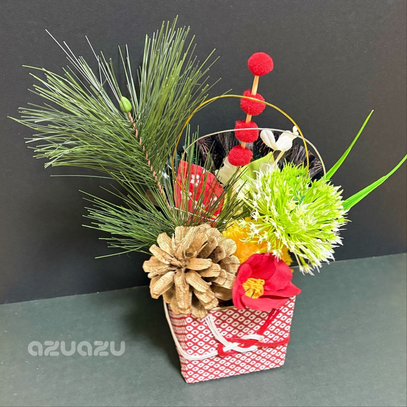 【お正月飾り】牛乳パックや廃材でなんちゃって生け花！