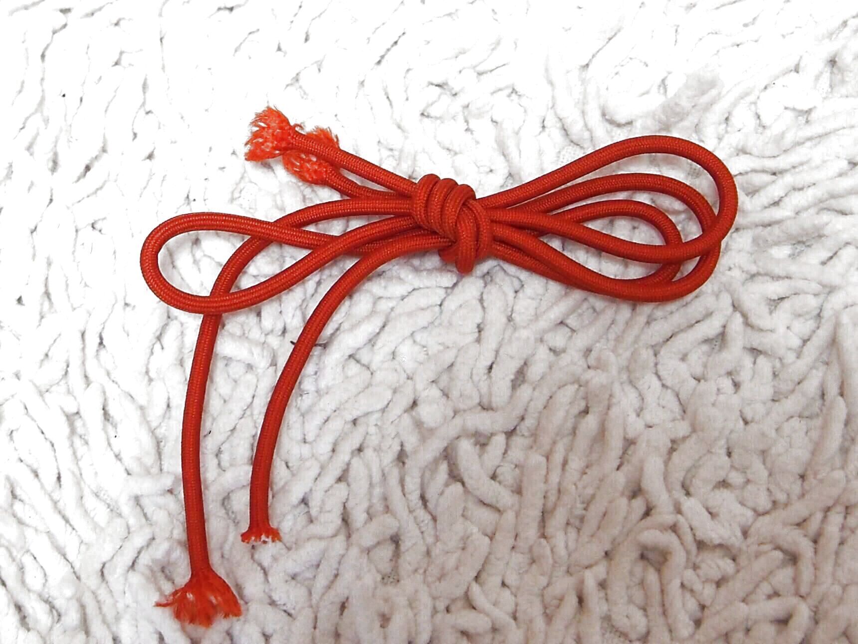 オレンジの紐を結んで、、、、、お正月風に付けました。