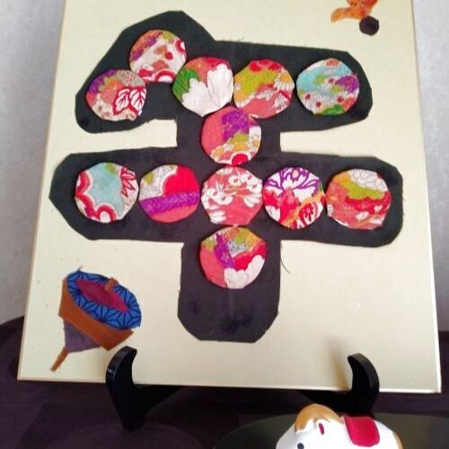 古布で正月飾り