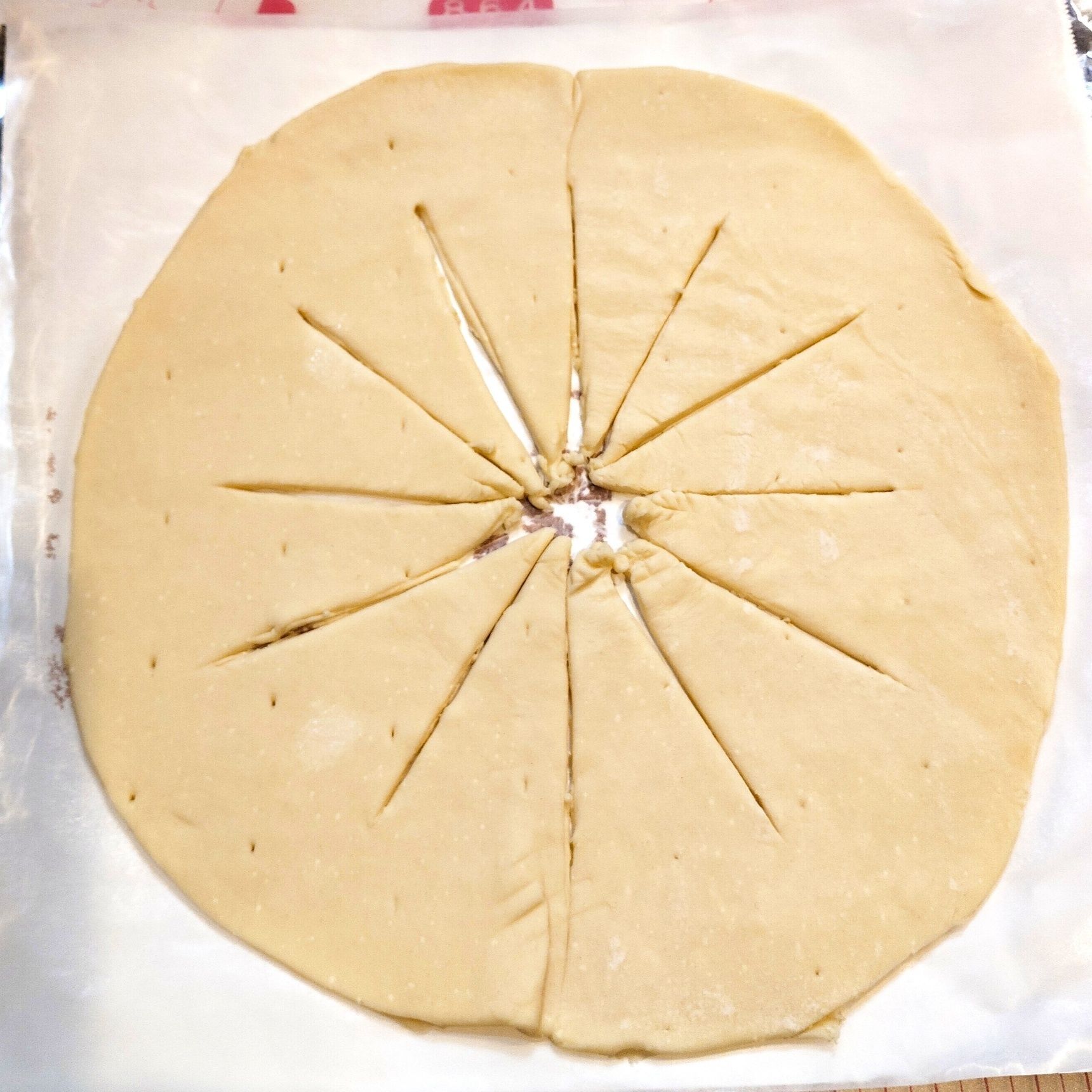 パイシートを切る