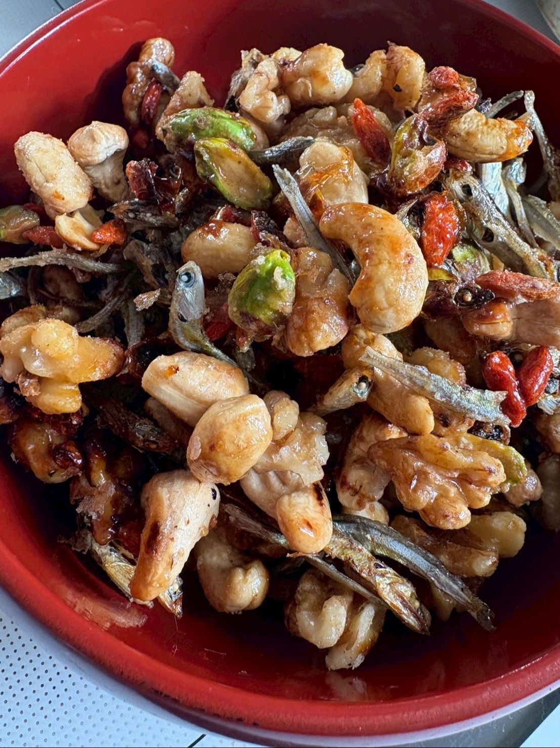 1つずつナッツの味が違い煮干しともよく合ってぜんぶ美味しい！