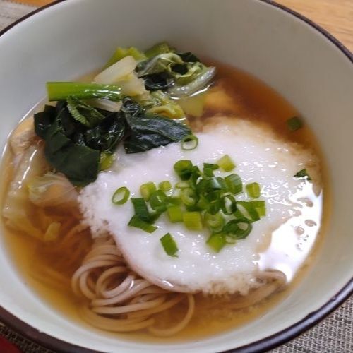 野菜増し増しとろろそば