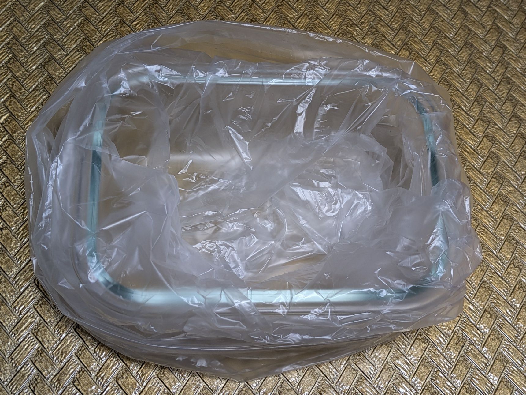 1. 耐熱容器にアイラップをしく。