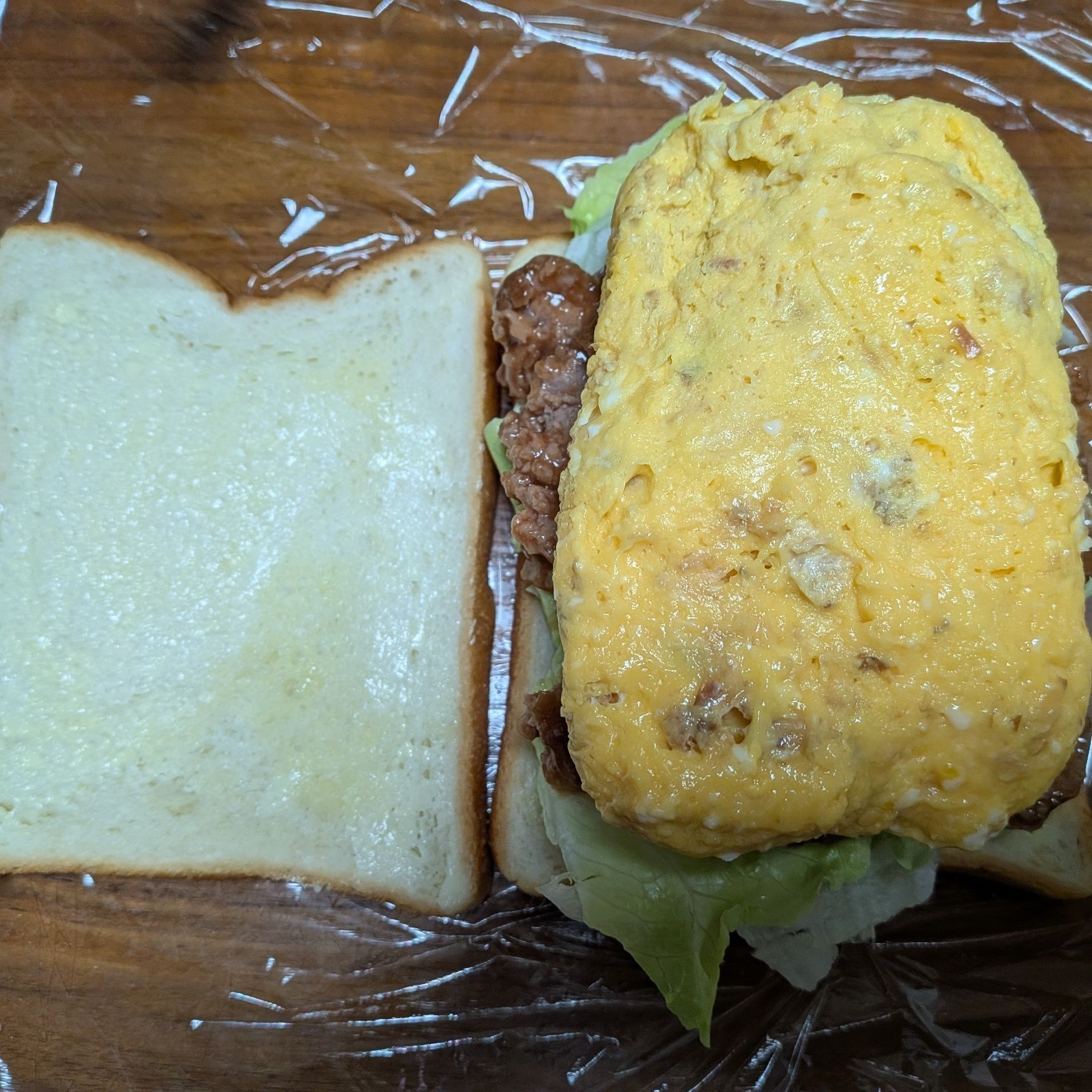 7. 工程3の卵をのせる。