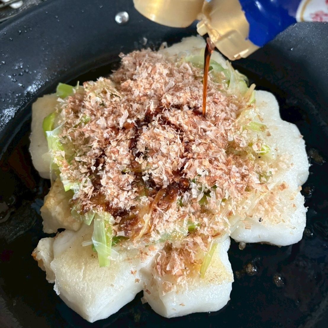 醤油をかけたら完成です！