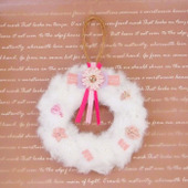 ふわふわが可愛すぎて、、今度は、リースです～　キュン！！