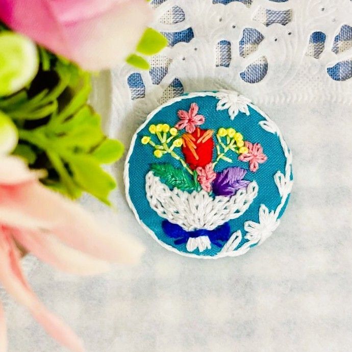 プレゼントにも！春の花束くるみボタン