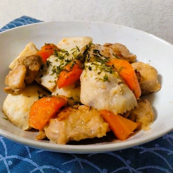 野菜は揚げてから煮ると形がきれい