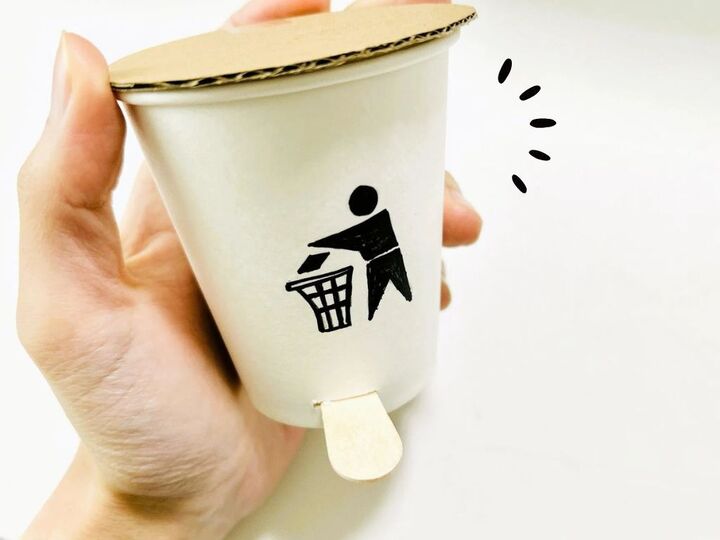 紙コップで『ペダル付きゴミ箱』を忠実に再現したら…これは楽しい~~!!