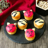 市販のお菓子で簡単！「鬼デコカップケーキ」