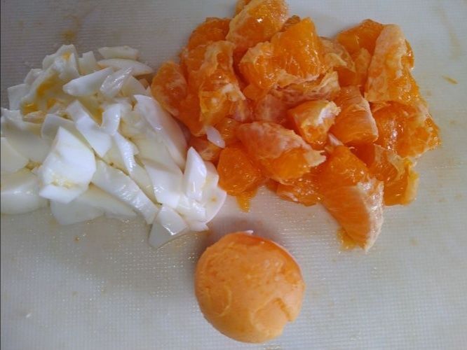 みかんとゆで卵