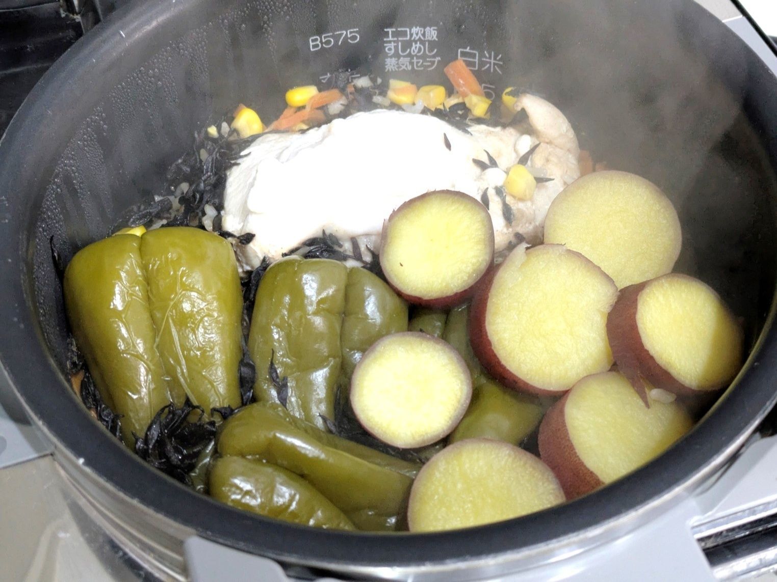 炊き上がりましたヽ(^o^)丿