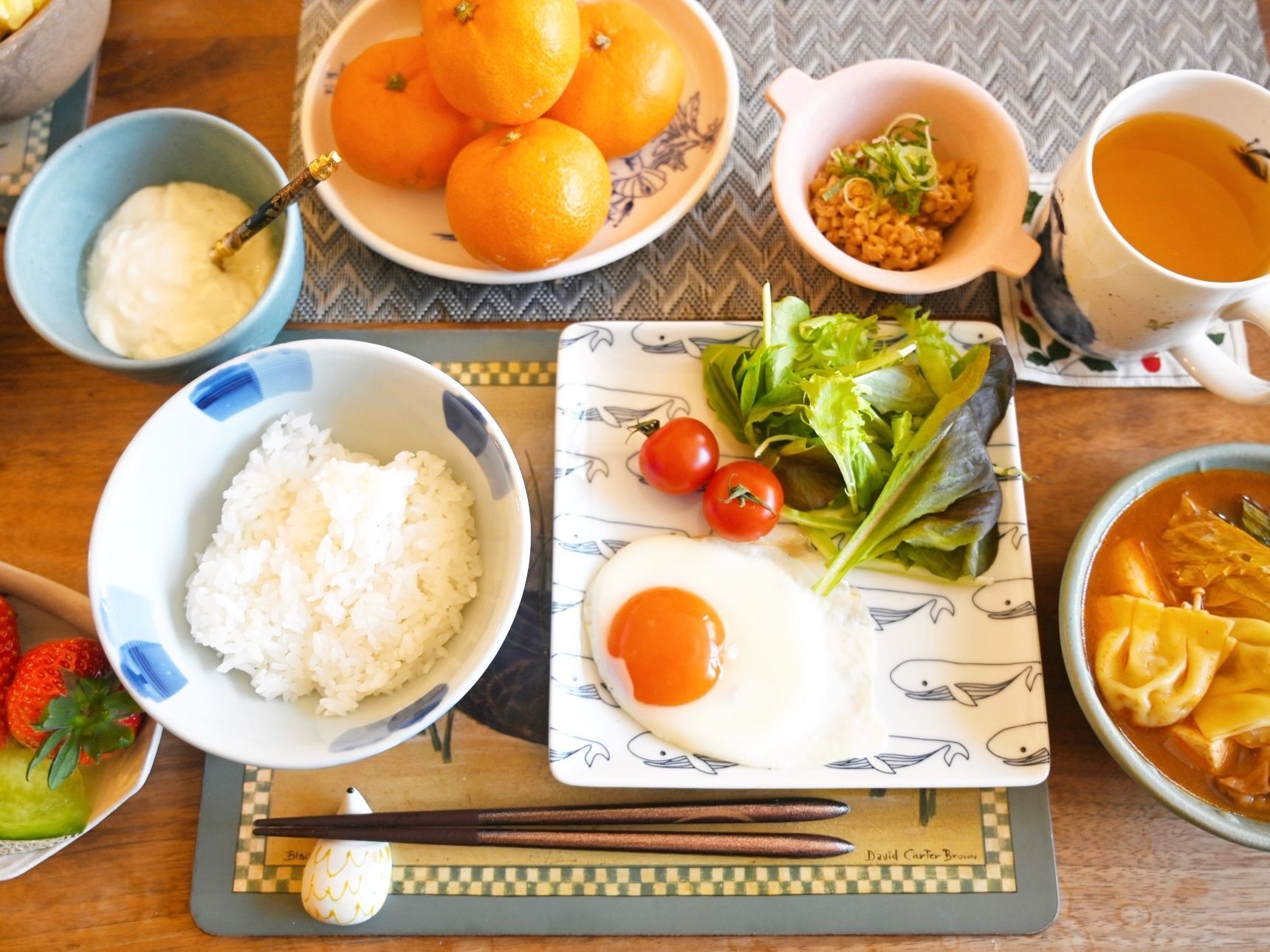 朝ごはんを作りました