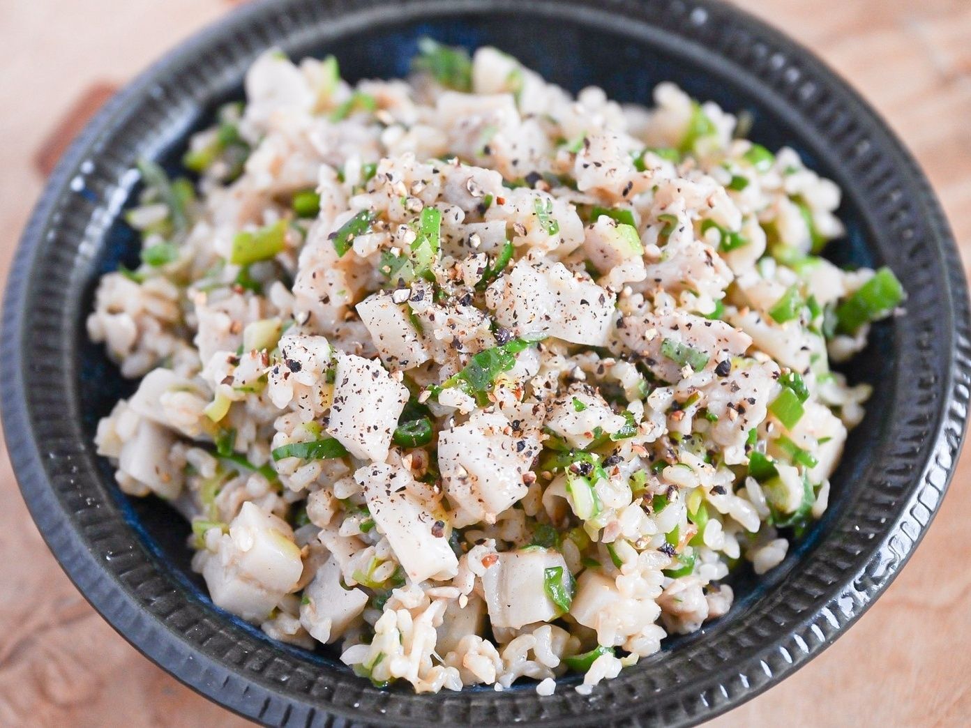 おいしい食感！豚ひき肉とれんこんのチャーハン