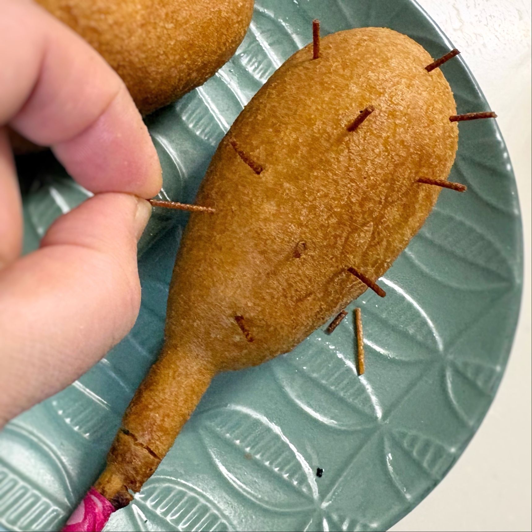 アメリカンドッグをトースターで焼きます