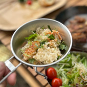 〈キャンプ飯〉メスティンで鮭ご飯