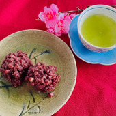残った粒あんでおはぎ！もち米の代わりに秘密兵器！お餅じゃなくてもモチモチ〜