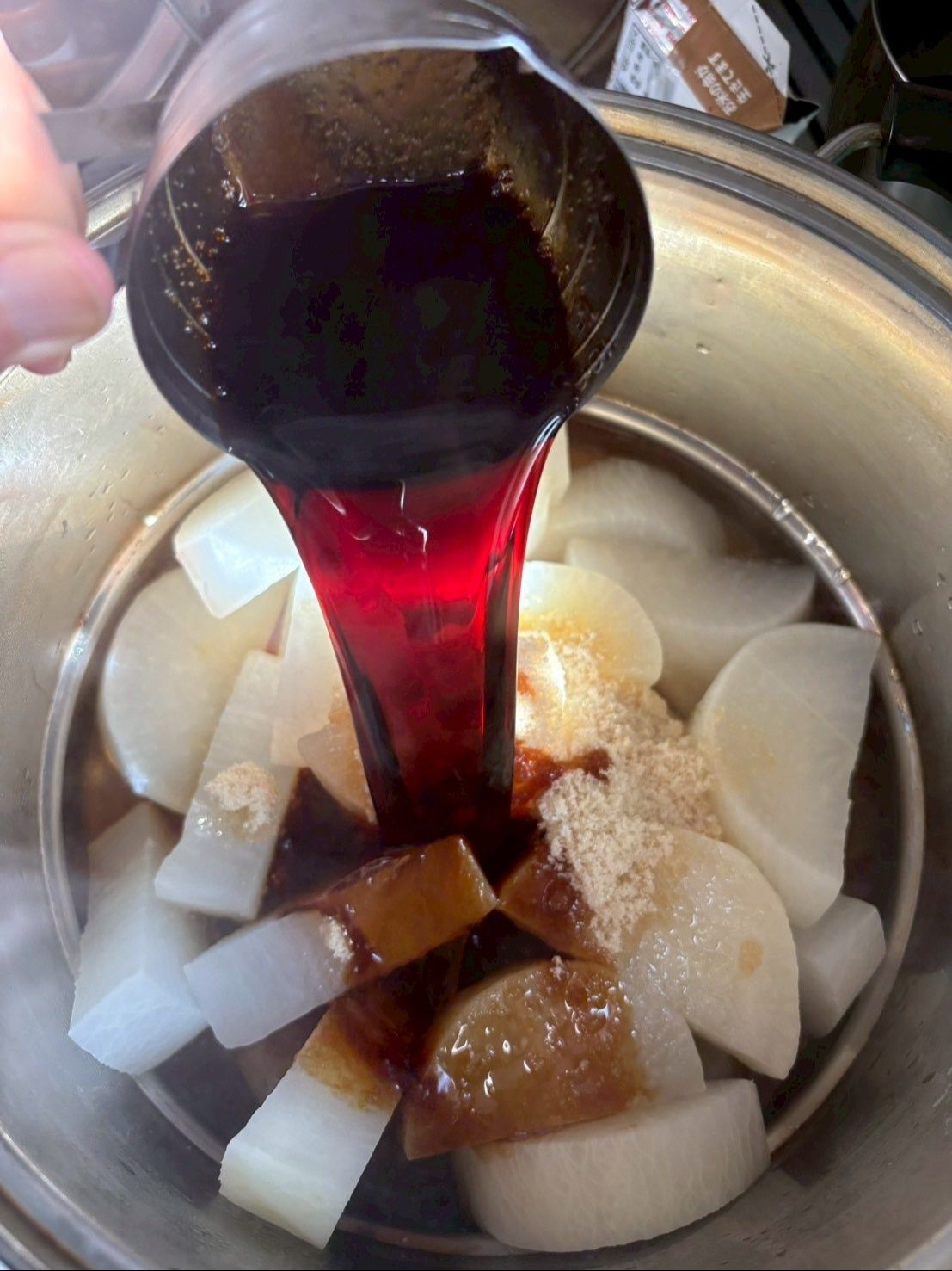 醤油もカップ1杯ぐらい入れました。