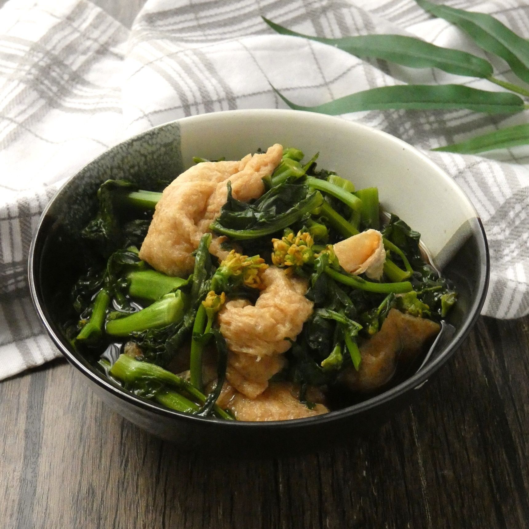 材料4つ！「菜の花と油揚げのさっと煮」