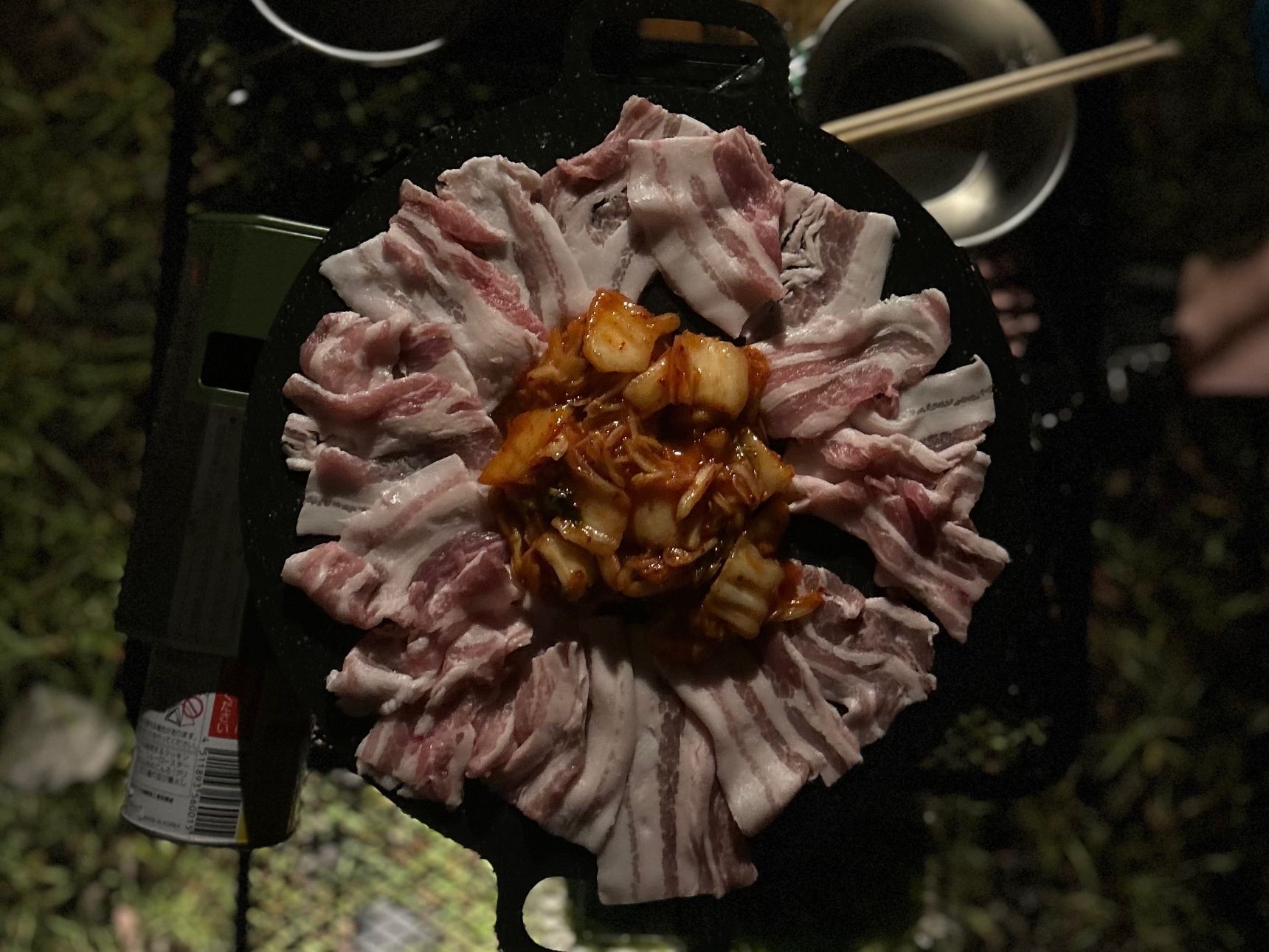 フライパンにならべる