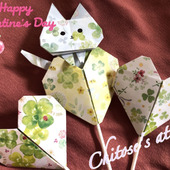 【バレンタイン】折り紙で作るハートキャンディラッピング