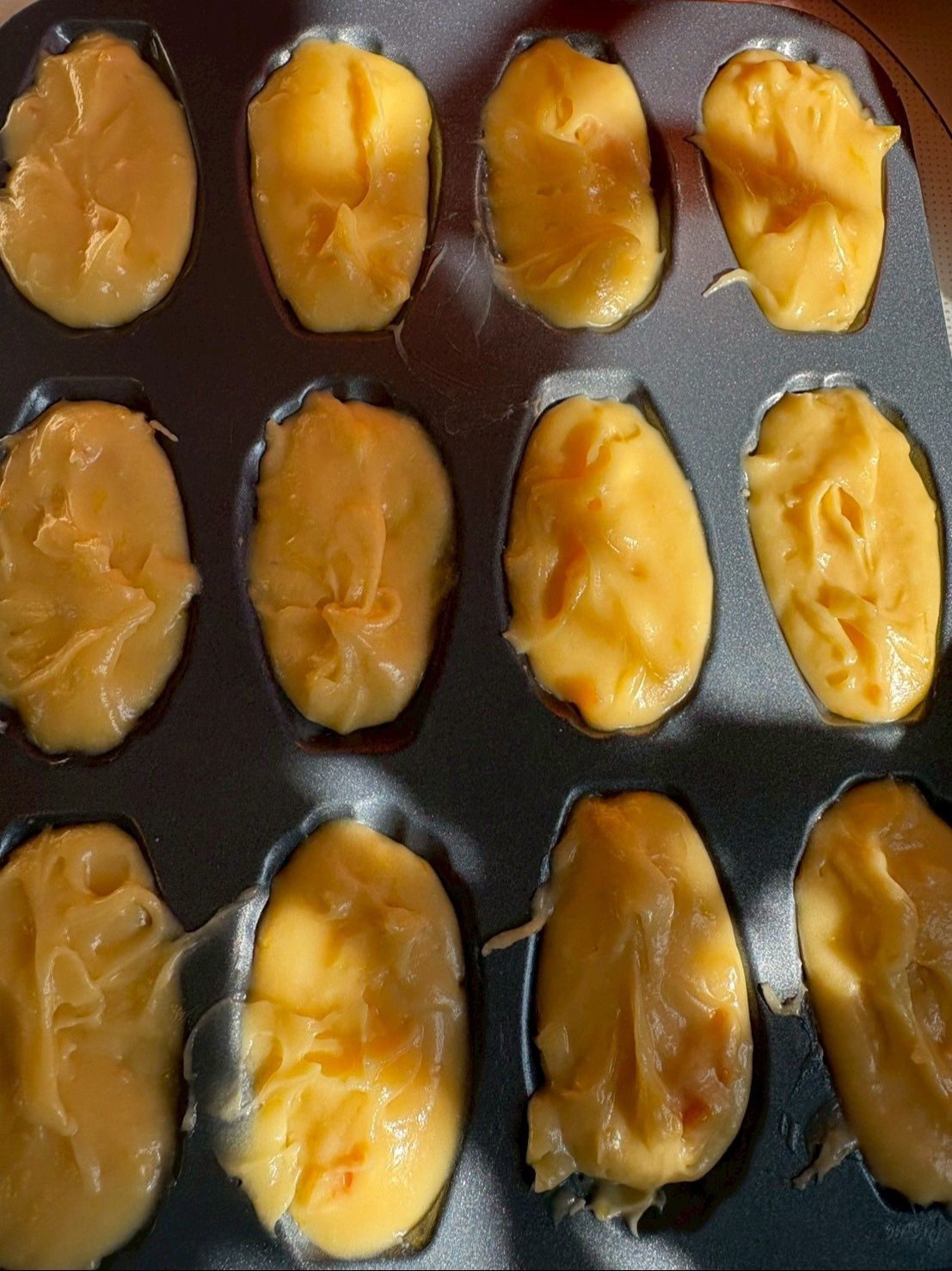 シェルの型に入れ180度で16分焼きました！