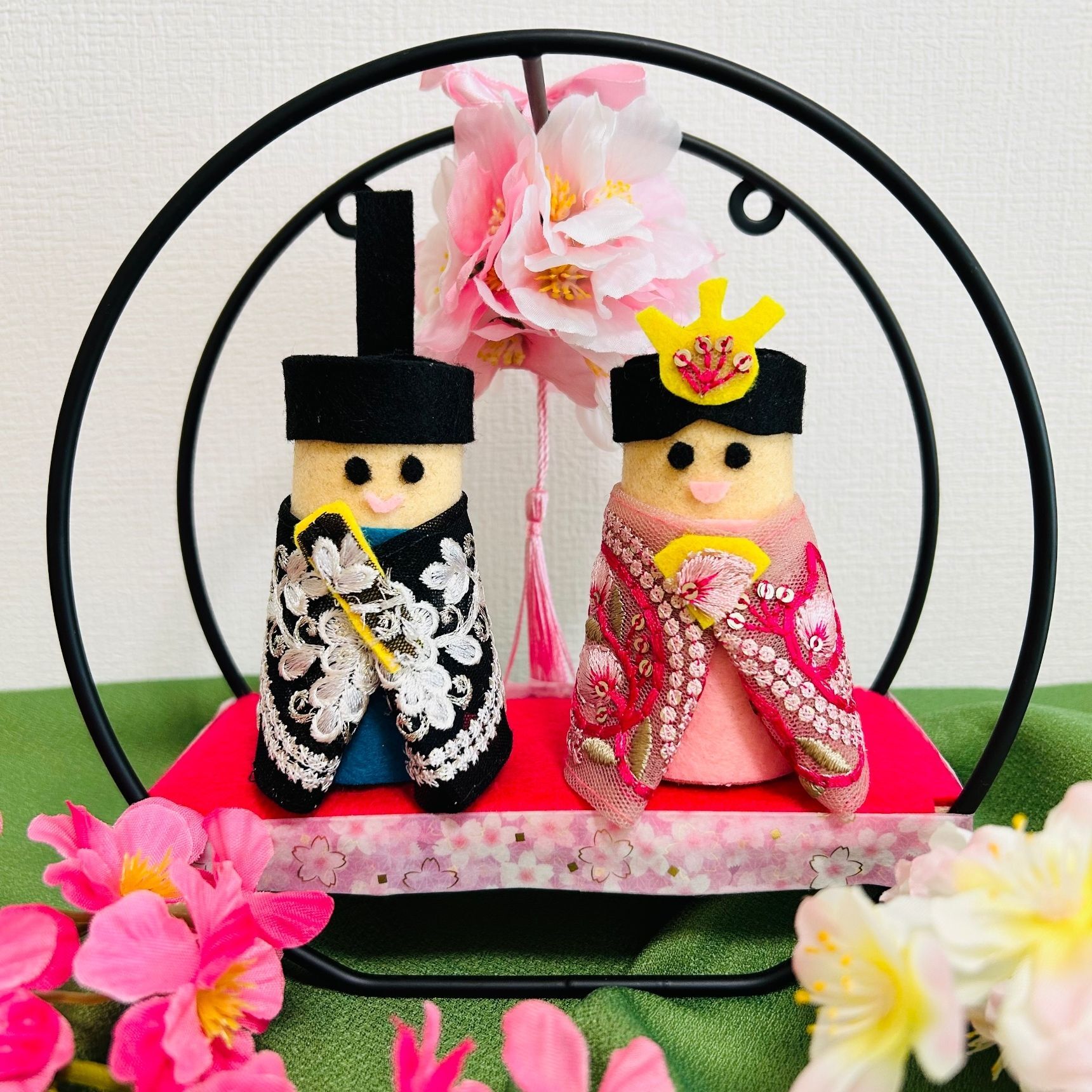 ダイソー商品で！縫わないで作る雛飾り