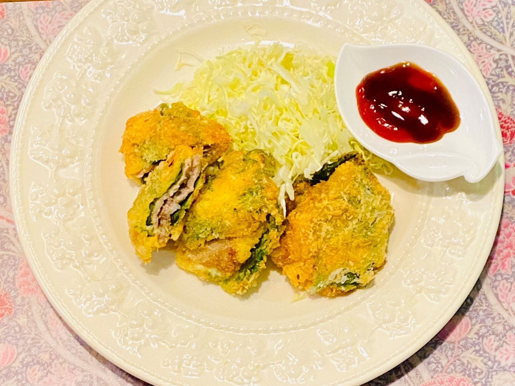 豚肉チーズの大葉カツレツ