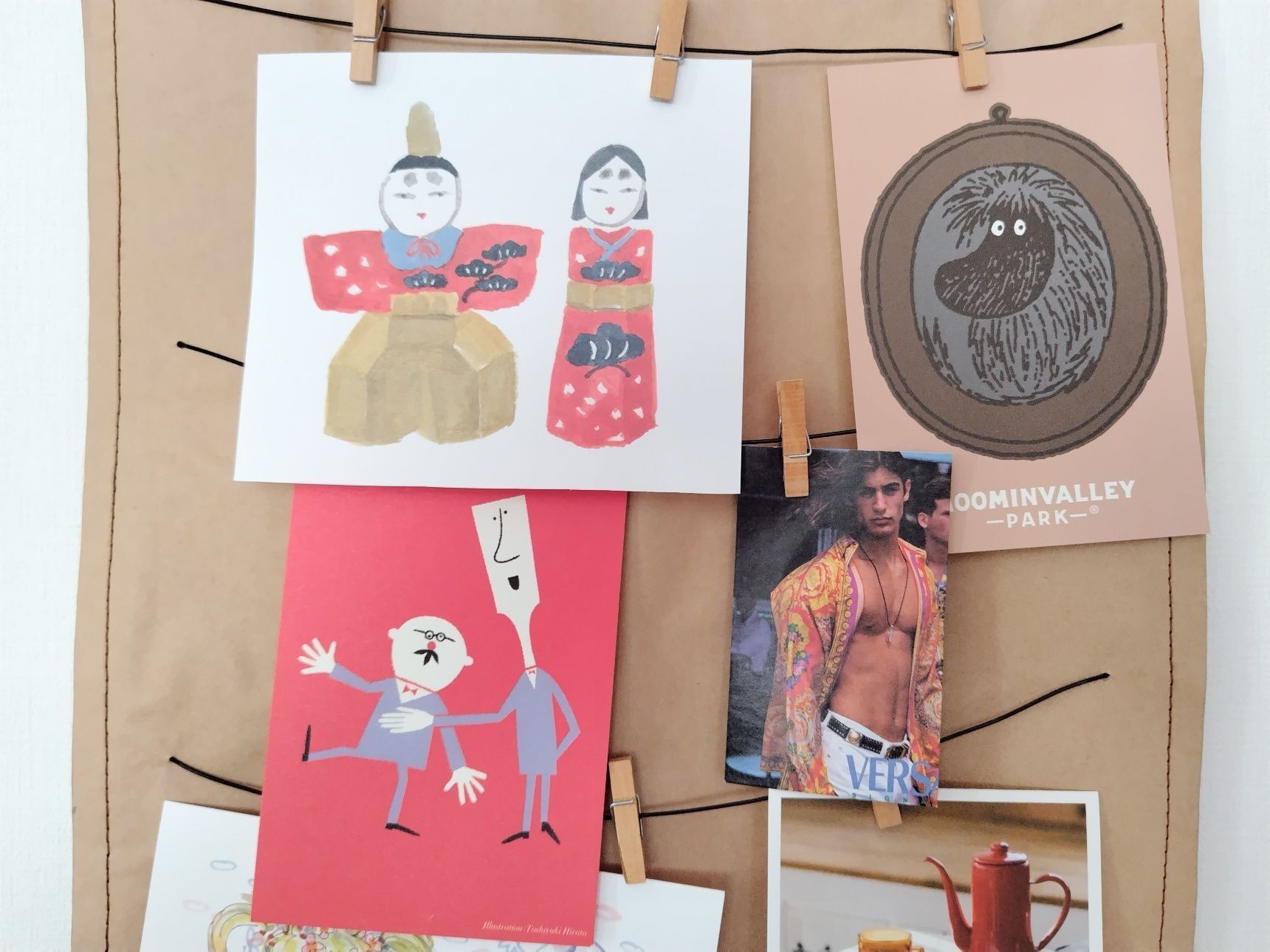 お雛様の切り抜きで季節感を