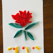 ペーパークイリングでメッセージカード作り